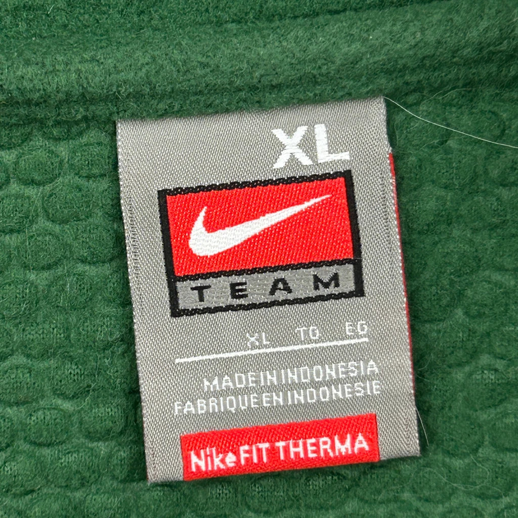 Nike 1/4 Zip - XL Green Polyester - Image 3