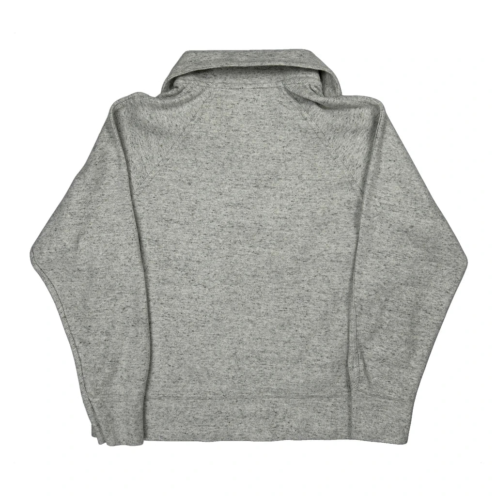 Nike 1/4 Zip - Medium Grey Cotton Blend - Image 2