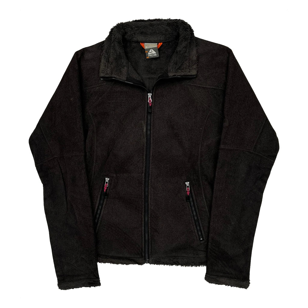 Nike Acg Fleece Jacket - Small Black Polyester