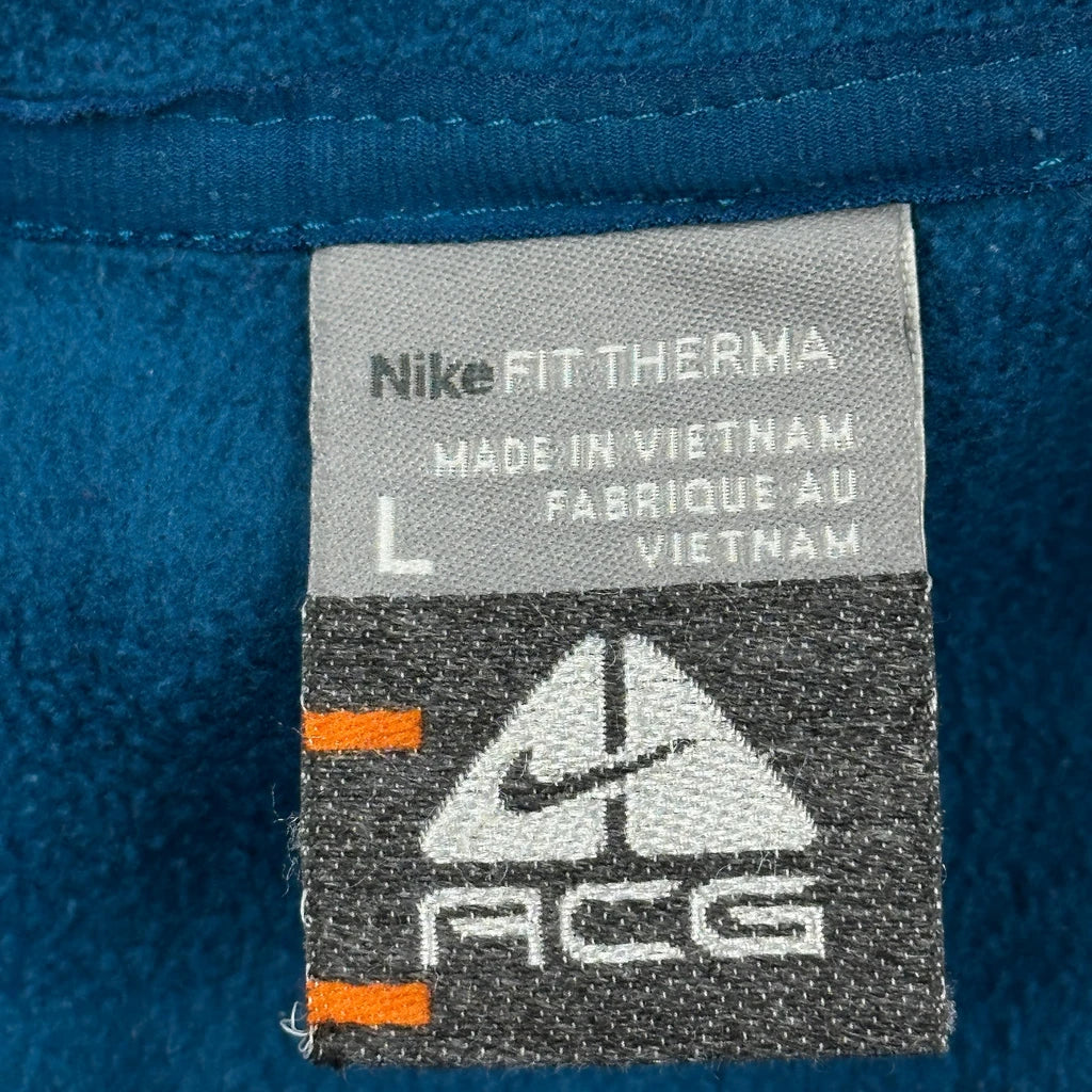 Nike Acg Fleece Jacket - Large Blue Polyester - Image 3