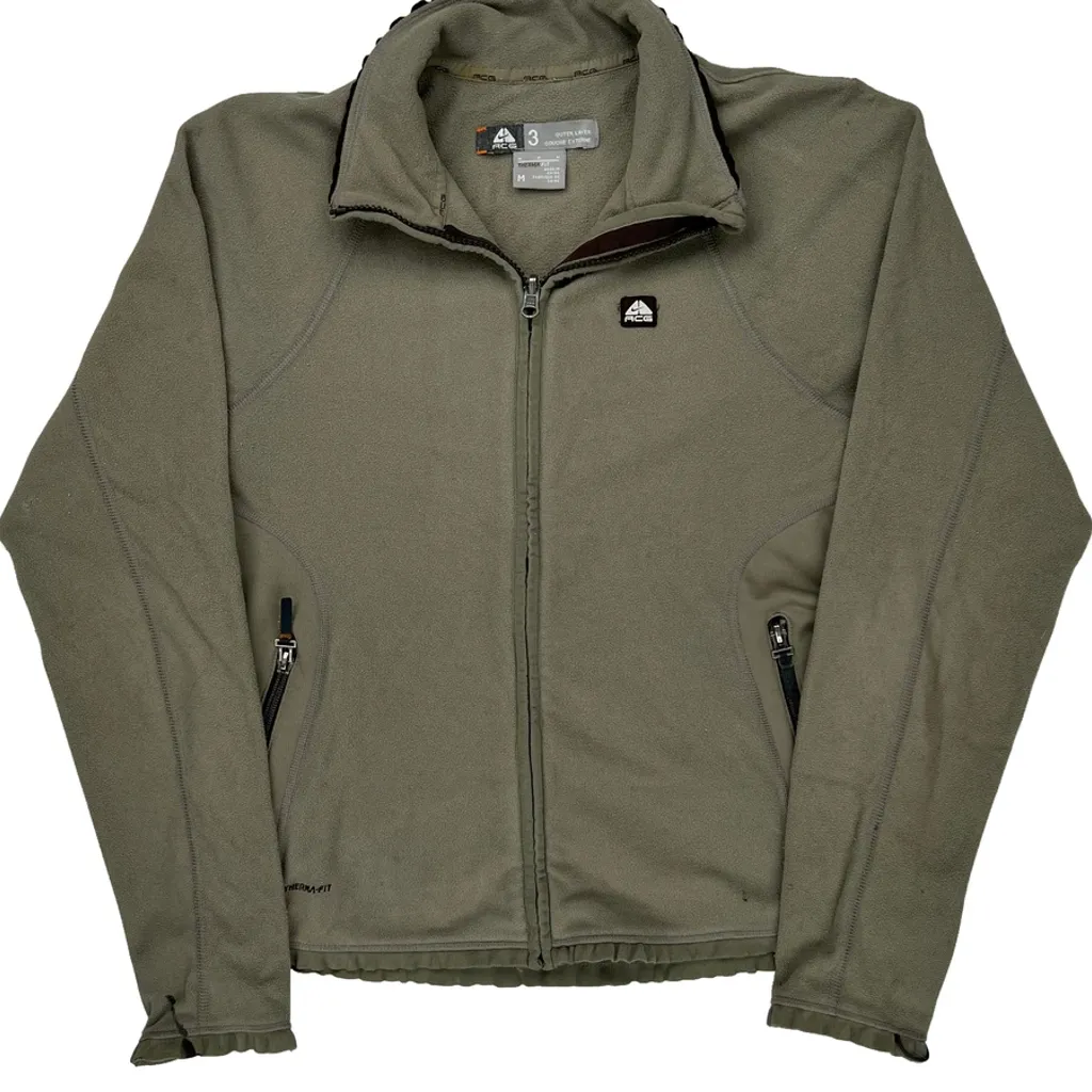 Nike Acg Fleece Jacket - Medium Green Polyester - Image 4