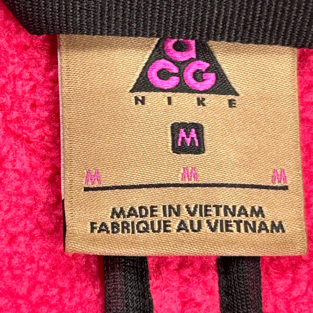 Nike Acg Fleece Jacket - Medium Pink Polyester - Image 3