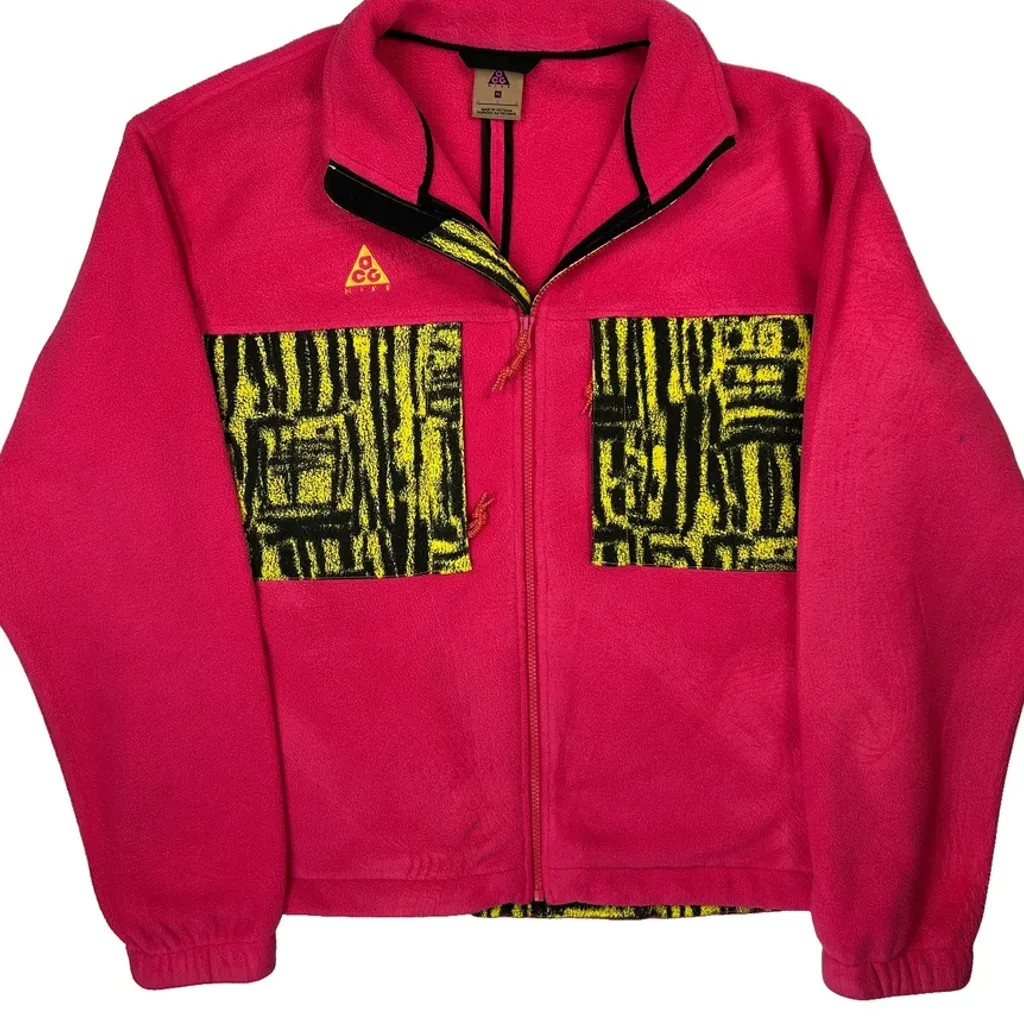 Nike Acg Fleece Jacket - Medium Pink Polyester - Image 4