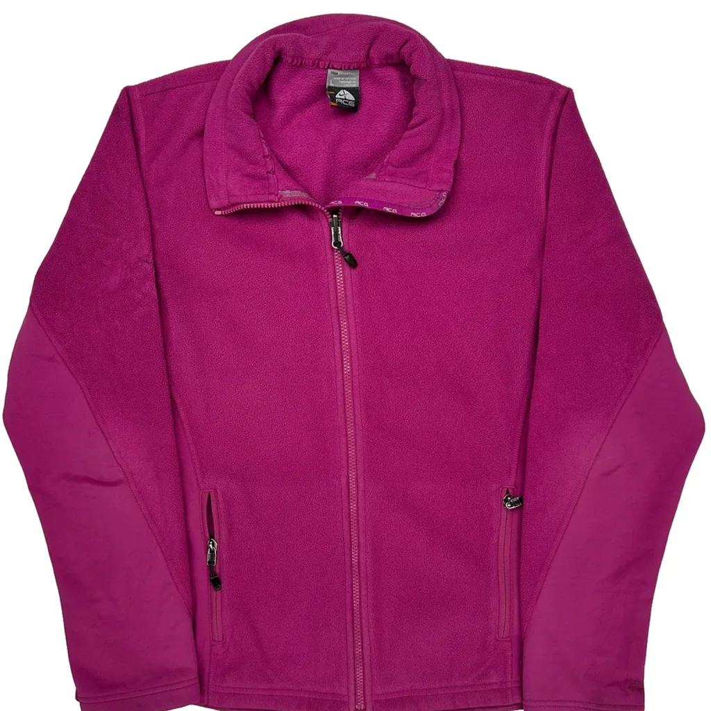 Nike Acg Fleece Jacket - Large Purple Polyester - Image 5