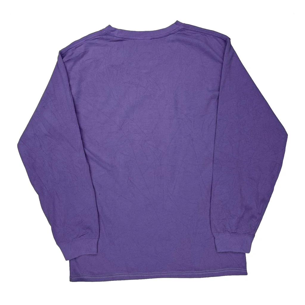 Nike Acg Long Sleeve T-Shirt - XL Purple Cotton - Image 2