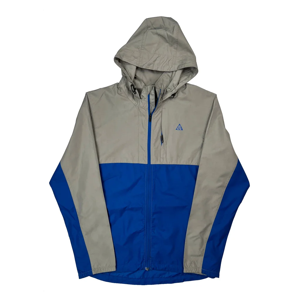 Nike Acg Windbreaker - Small Blue Polyester
