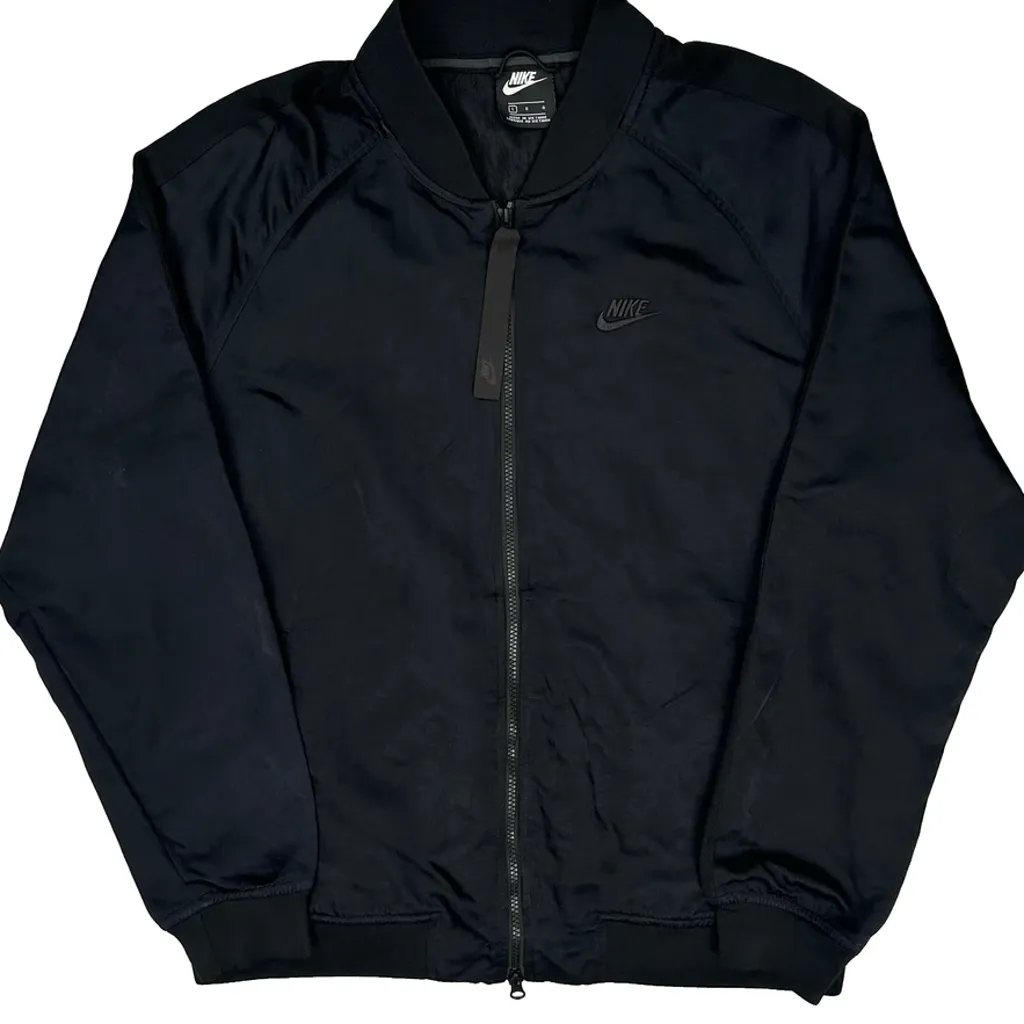 Nike Bomber Jacket - Large Black Polyester - Image 4
