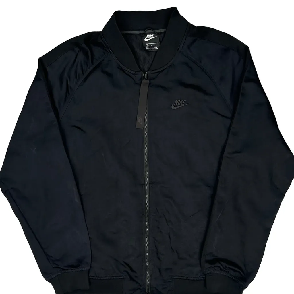 Nike Bomber Jacket - Large Black Polyester - Image 5