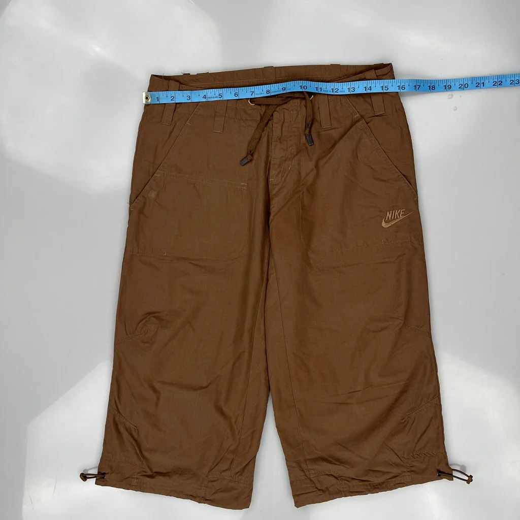 Nike Cargo Shorts - 36W 21L Brown Polyester Blend - Image 3