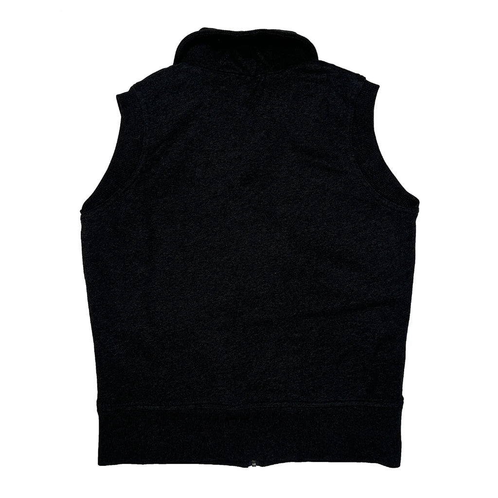 Nike Fleece Gilet - Large Black Cotton Blend - Image 2
