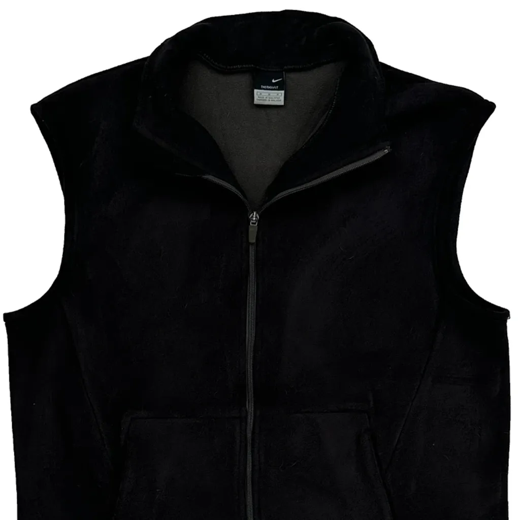 Nike Fleece Gilet - Medium Black Polyester - Image 4