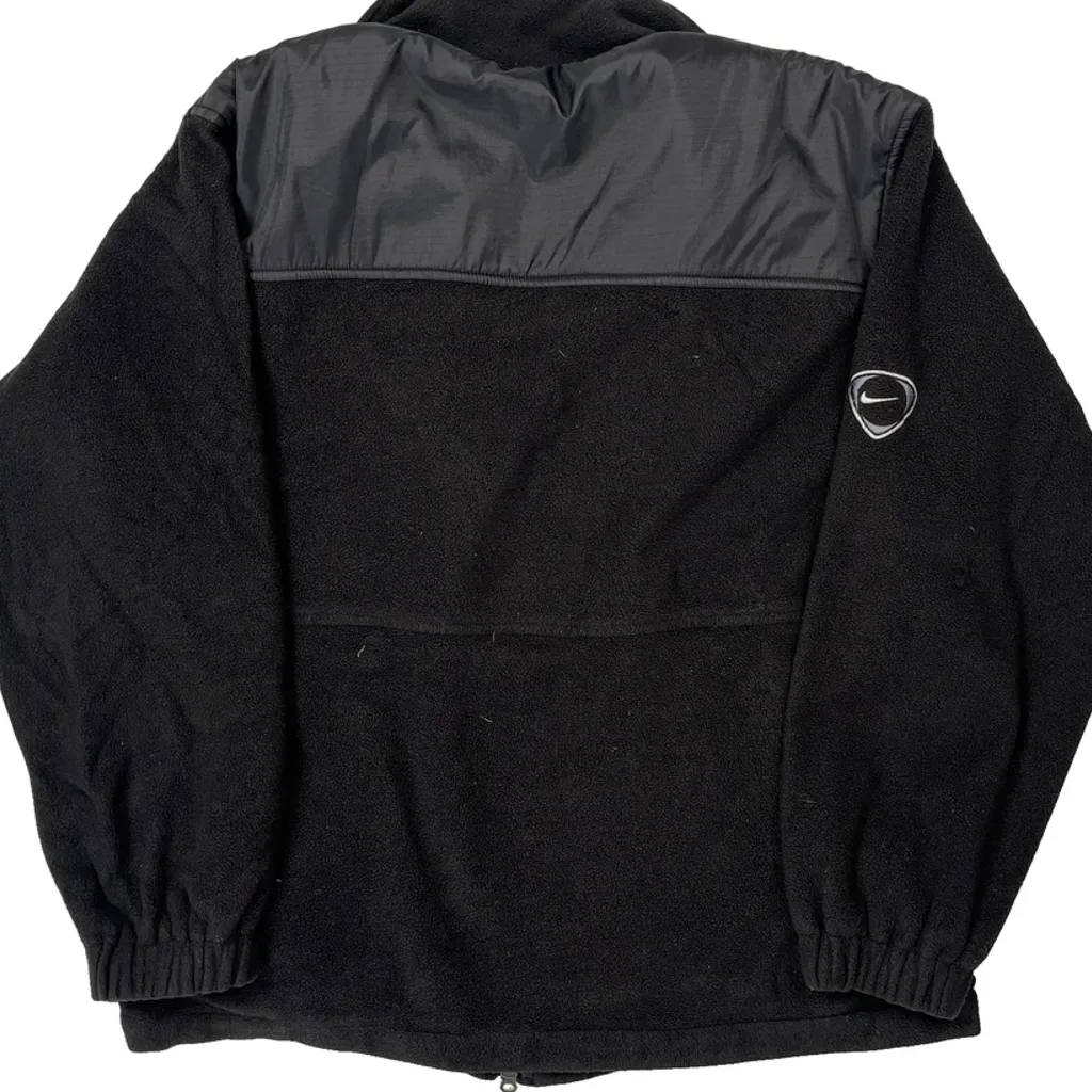 Nike Fleece Jacket - Large Black Polyester - Image 6
