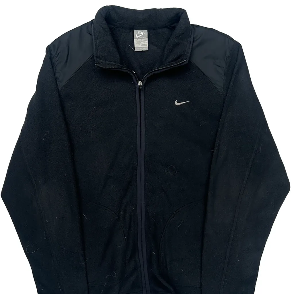 Nike Fleece Jacket - Medium Black Polyester - Image 5