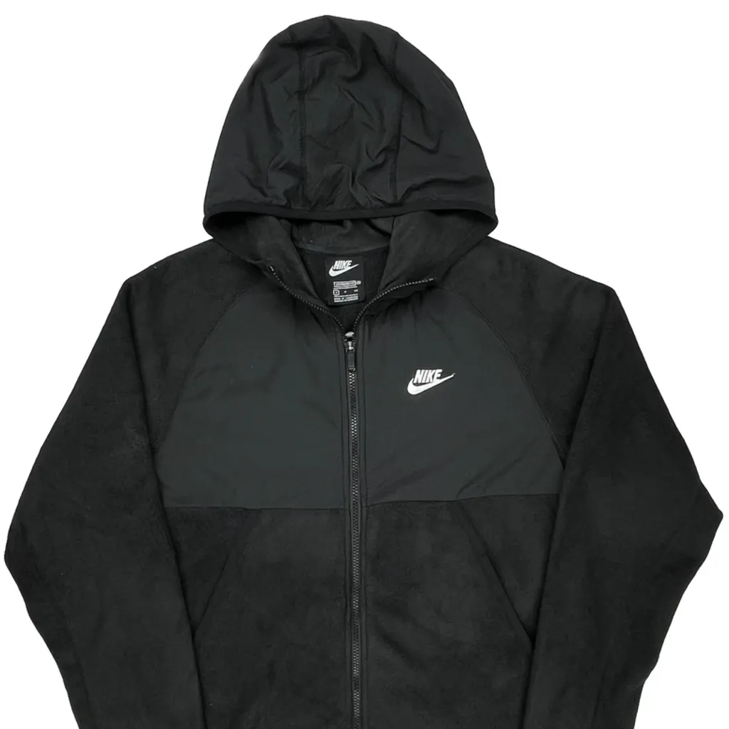Nike Fleece Jacket - Small Black Polyester - Image 5