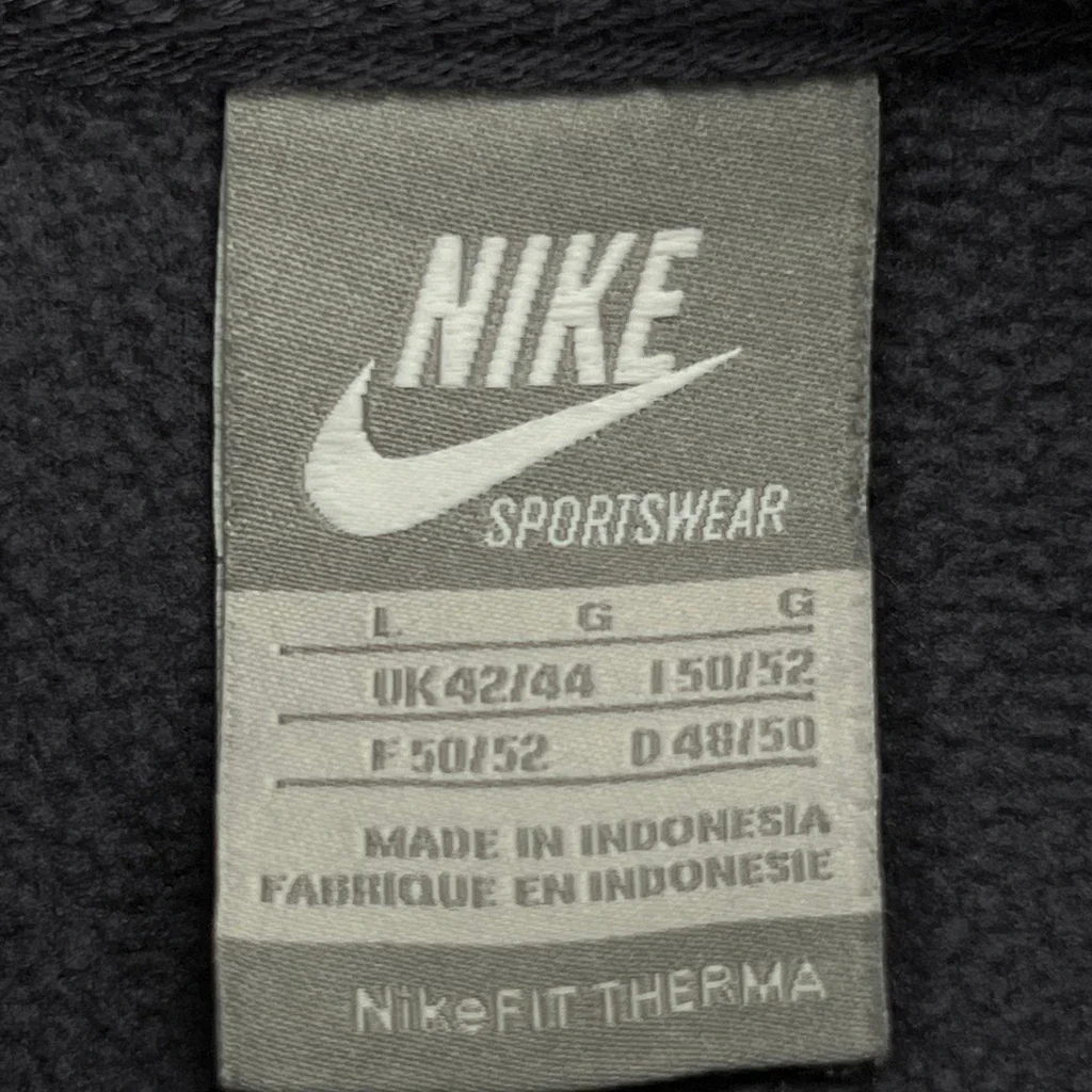 Nike Fleece Jacket - Large Gray Polyester - Image 3