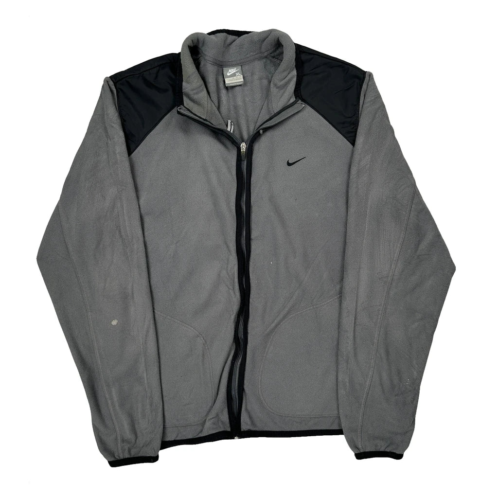 Nike Fleece Jacket - XL Grey Polyester