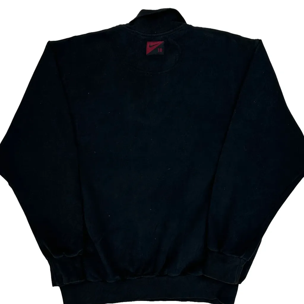 Nike Golf Striped 1/4 Zip - Large Black Cotton - Image 6