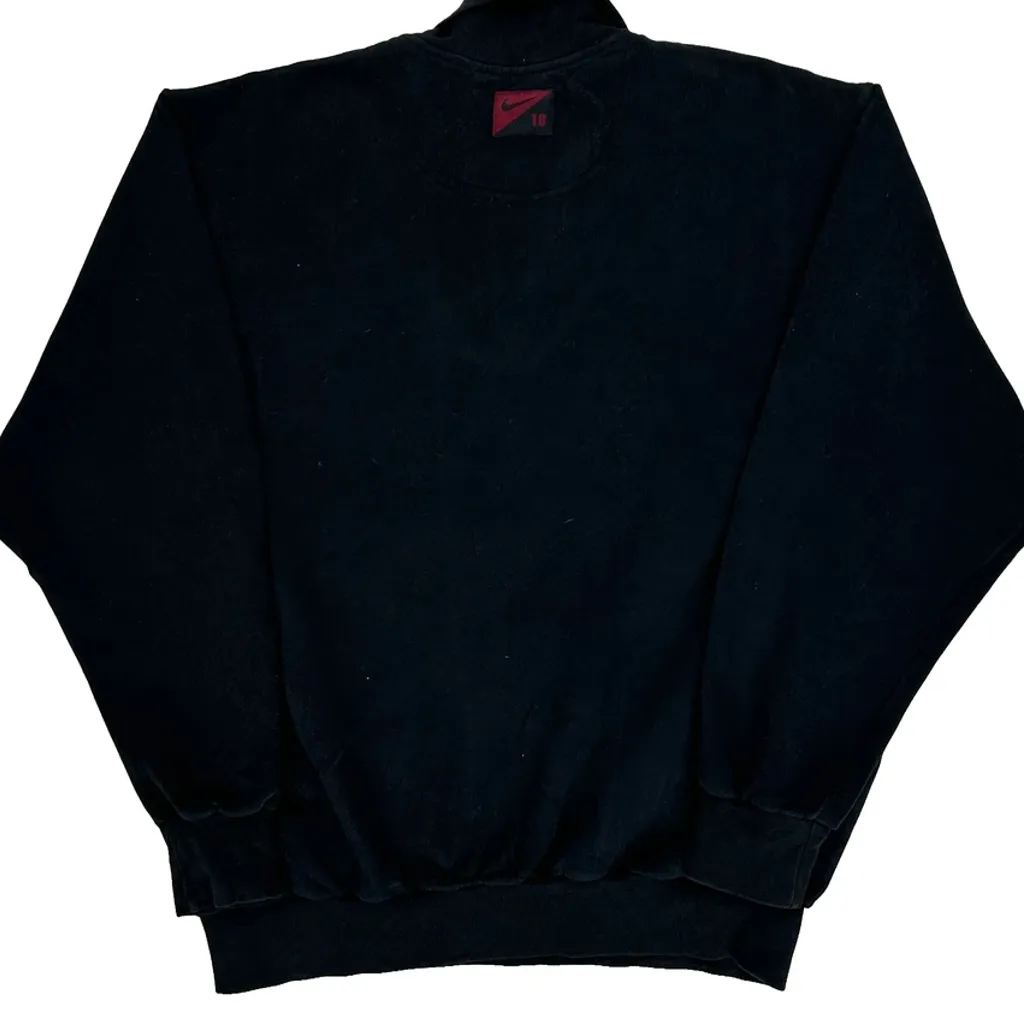 Nike Golf Striped 1/4 Zip - Large Black Cotton - Image 7