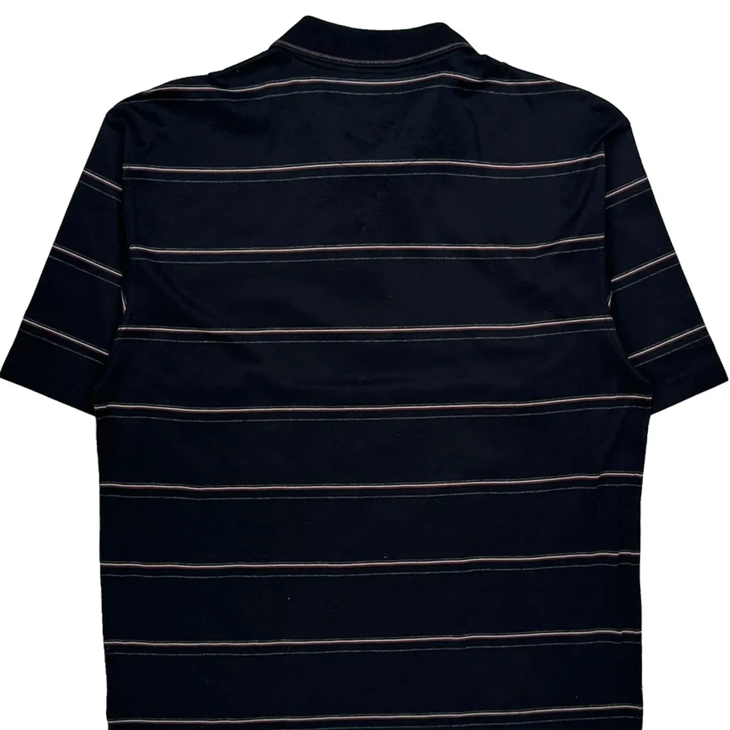 Nike Golf Striped Polo Shirt - Medium Black Polyester - Image 6
