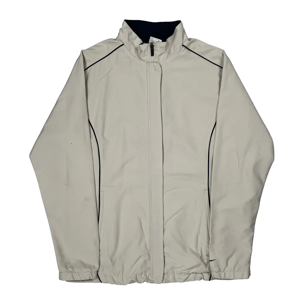 Nike Golf Windbreaker - Large Beige Polyester
