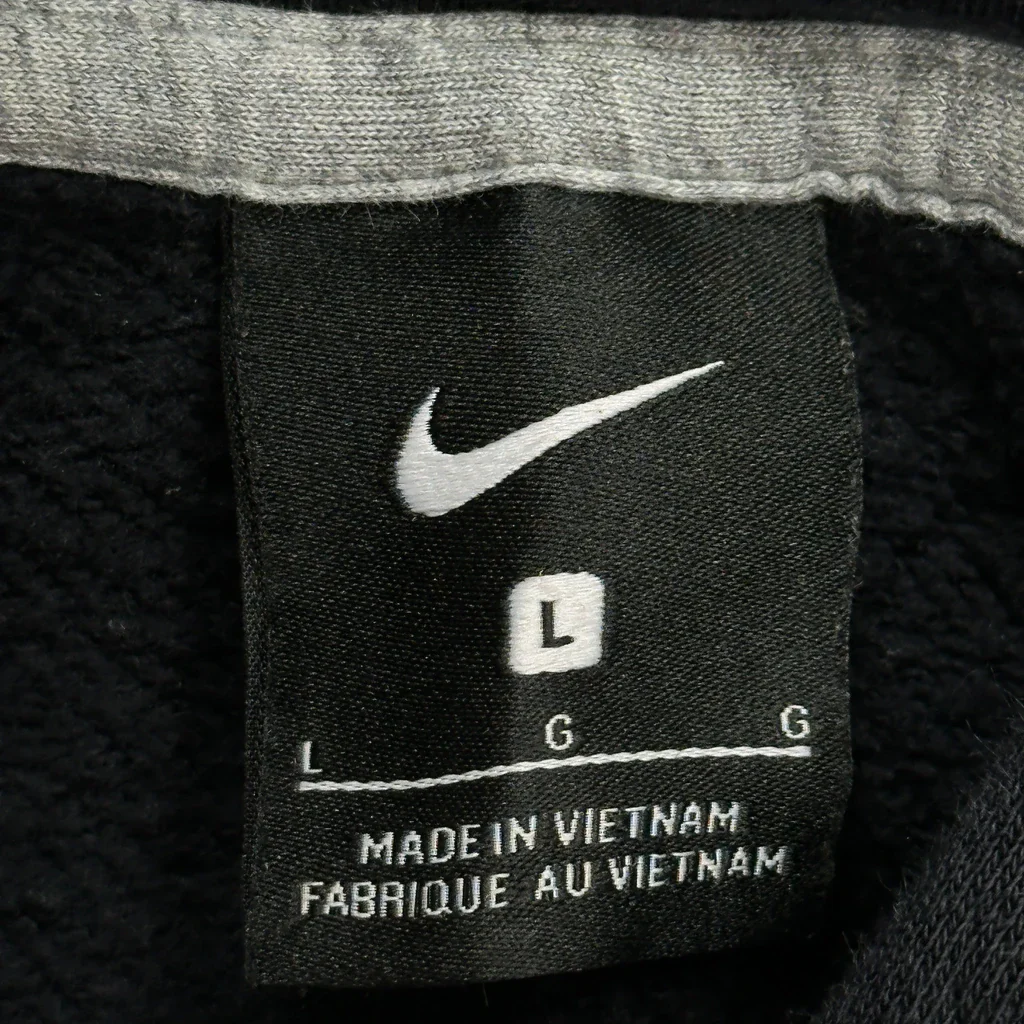 Nike Graphic Hoodie - Large Black Cotton - Image 3
