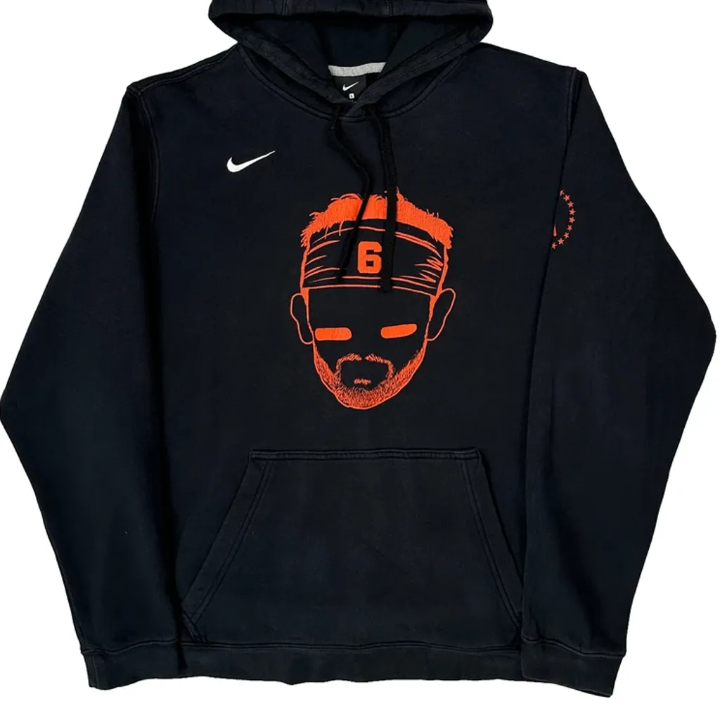 Nike Graphic Hoodie - Large Black Cotton - Image 4