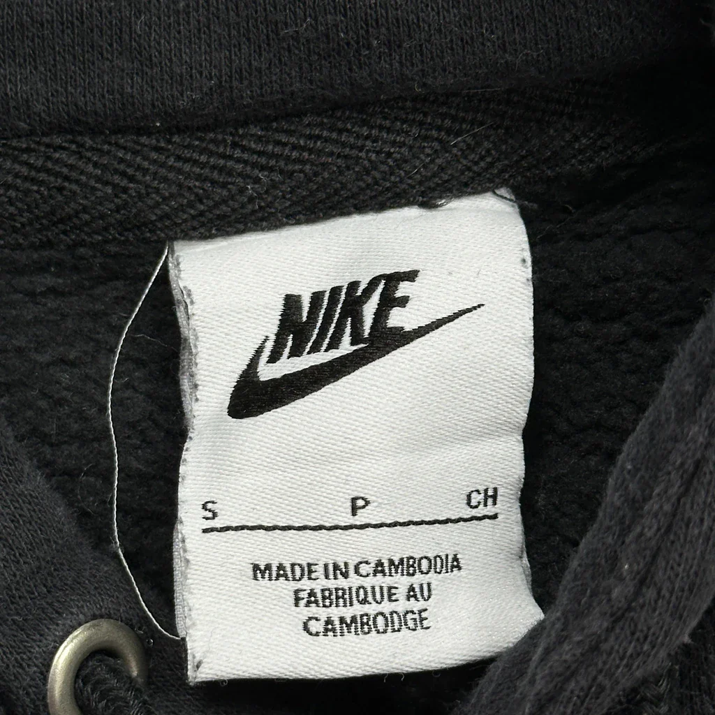 Nike Graphic Hoodie - Small Black Cotton - Image 3
