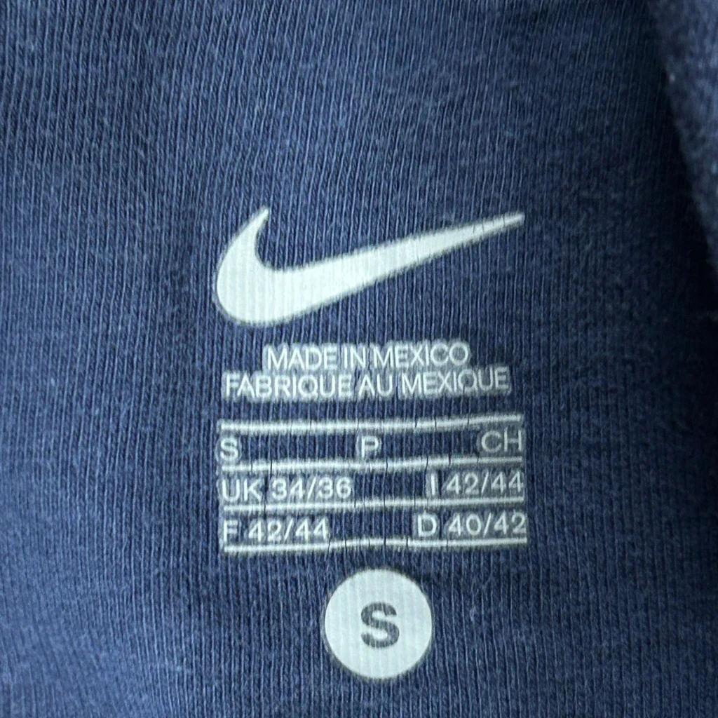 Nike College Hoodie - Small Blue Cotton - Image 3