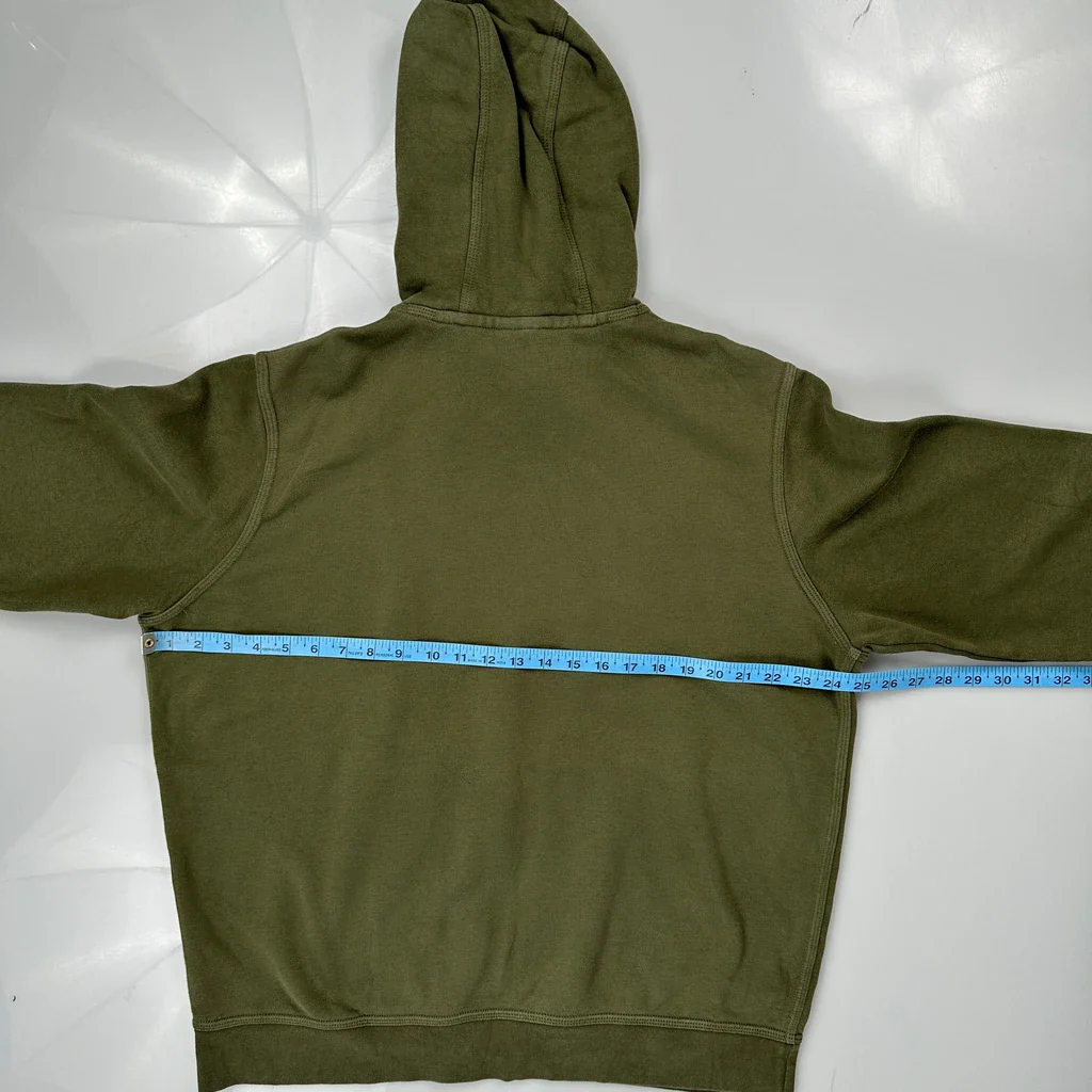 Nike Hoodie - Large Green Cotton - Image 3