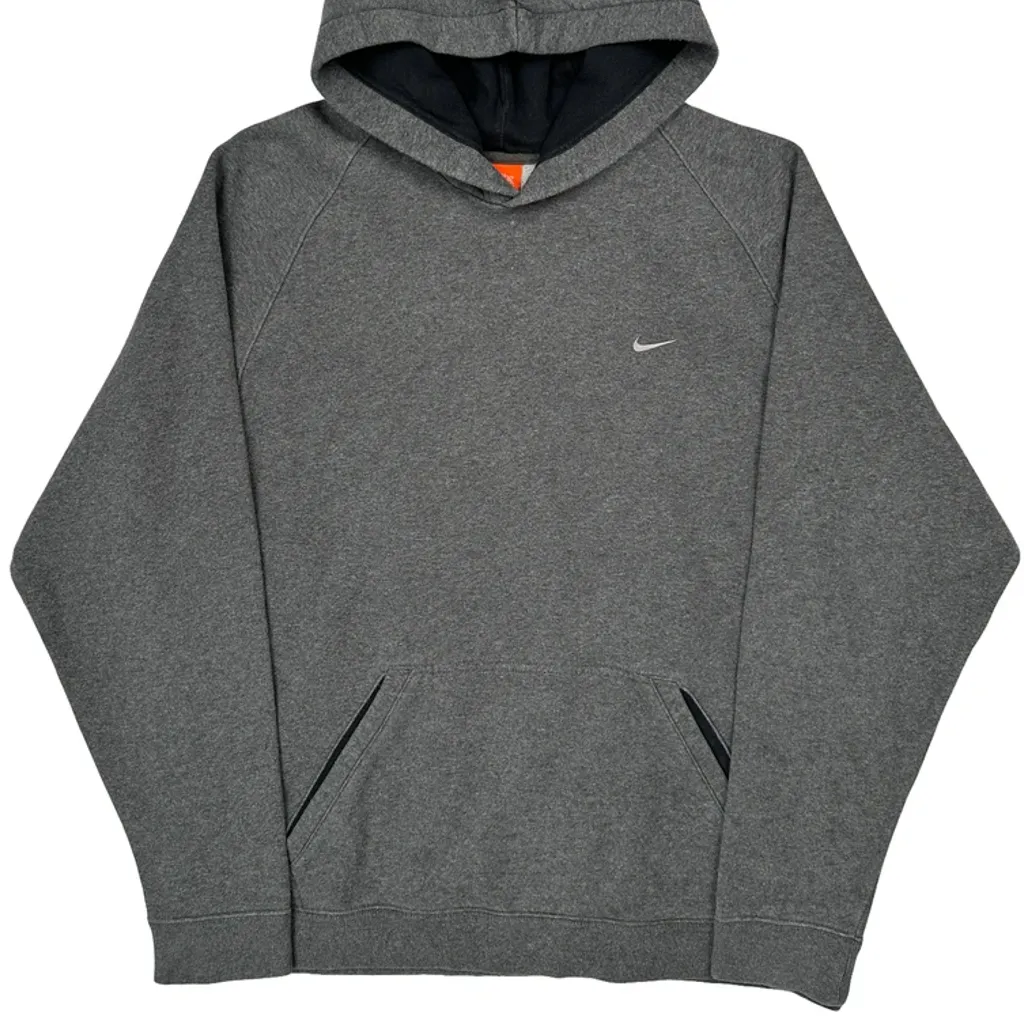 Nike Hoodie - XL Grey Cotton Blend - Image 4