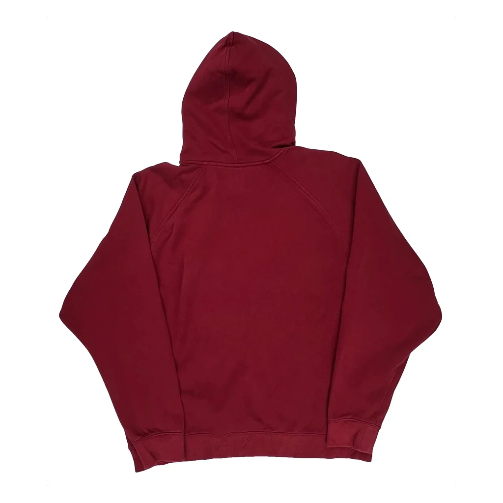 Nike Hoodie - Large Red Cotton - Image 2