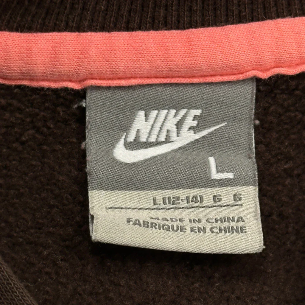 Nike Hoodie - Large Brown Cotton - Image 3