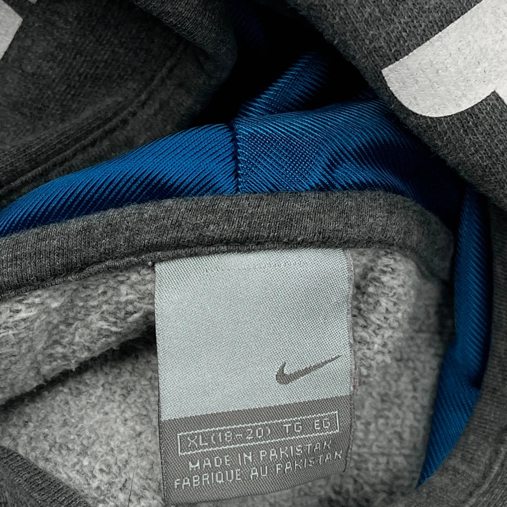 Nike Hoop Nike Graphic Hoodie - XL Grey Cotton Blend - Image 3