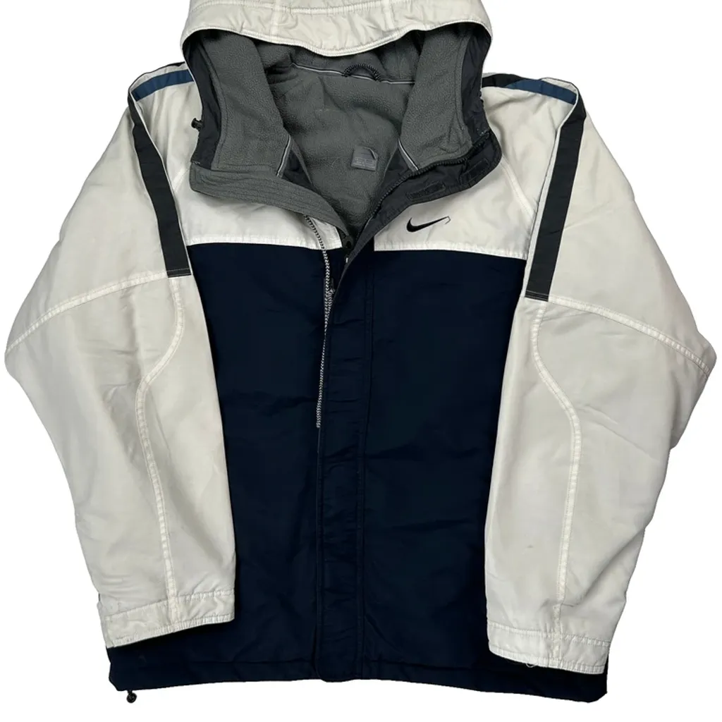 Nike Jacket - Large Navy Polyester - Image 4