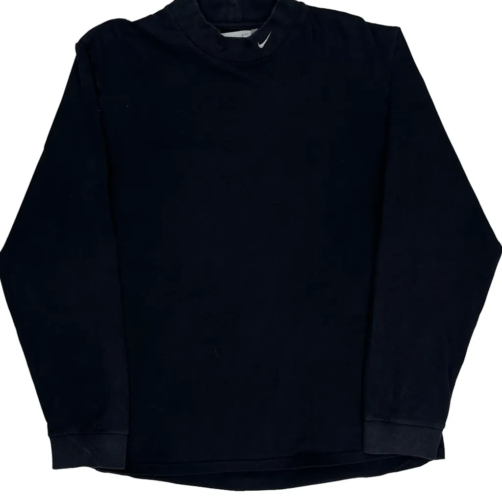 Nike Long Sleeve T-Shirt - Large Black Cotton - Image 4