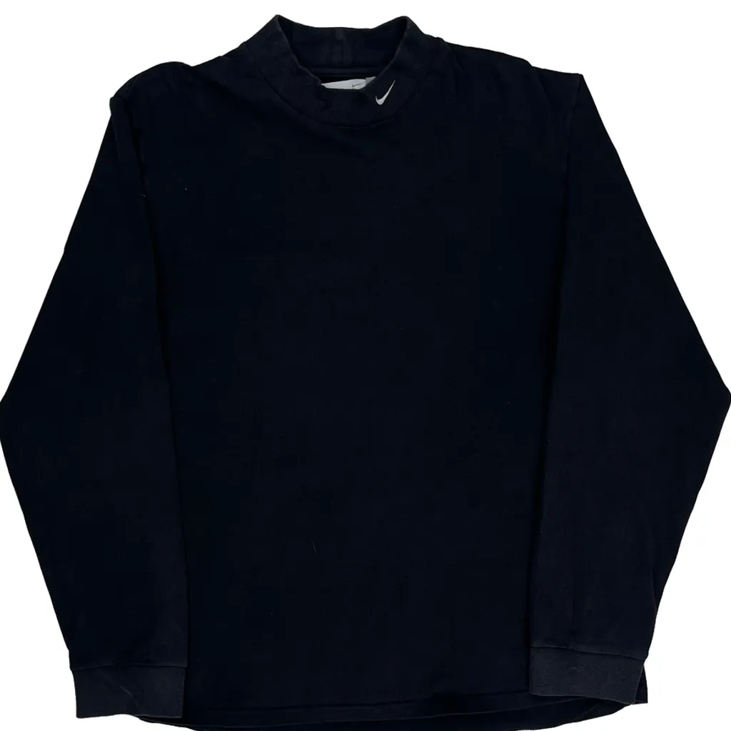 Nike Long Sleeve T-Shirt - Large Black Cotton - Image 5