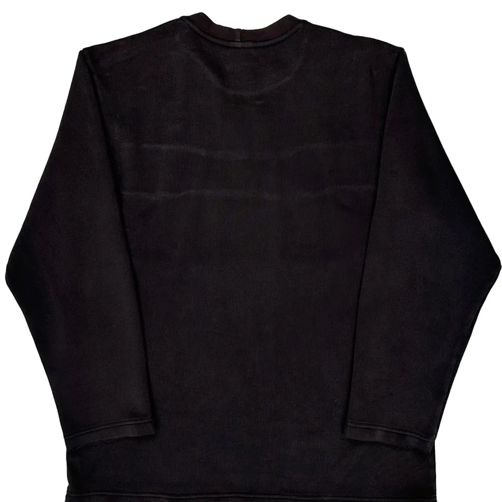 Nike Striped Long Sleeve T-Shirt - Large Black Cotton - Image 6