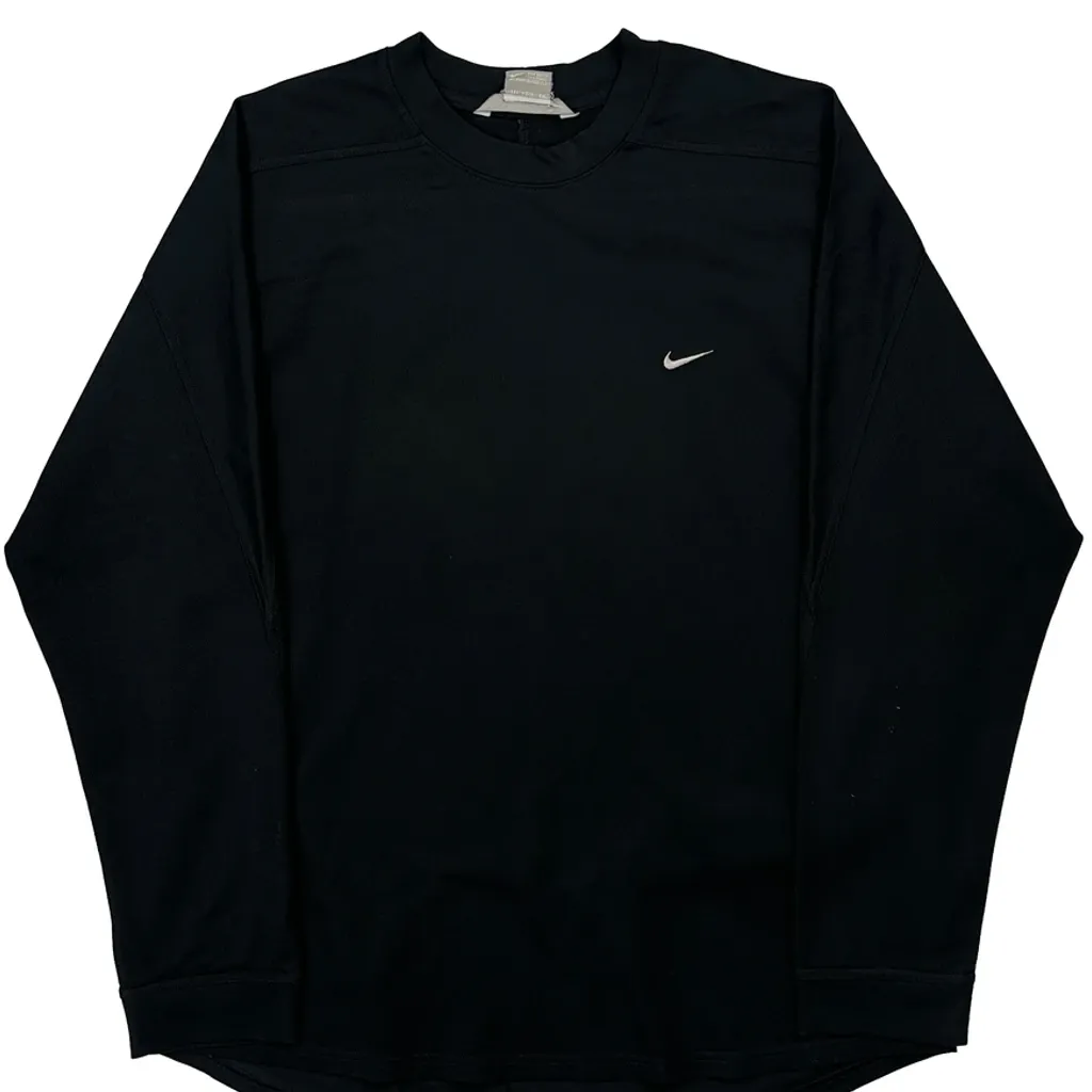 Nike Long Sleeve T-Shirt - XL Black Polyester - Image 4