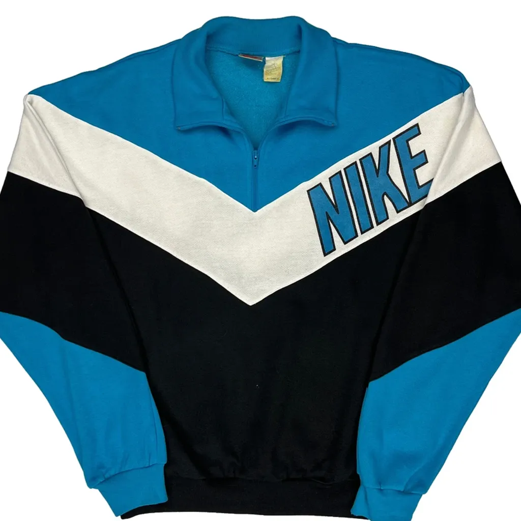 Nike Spellout Long Sleeve T-Shirt - Medium Blue Cotton - Image 4