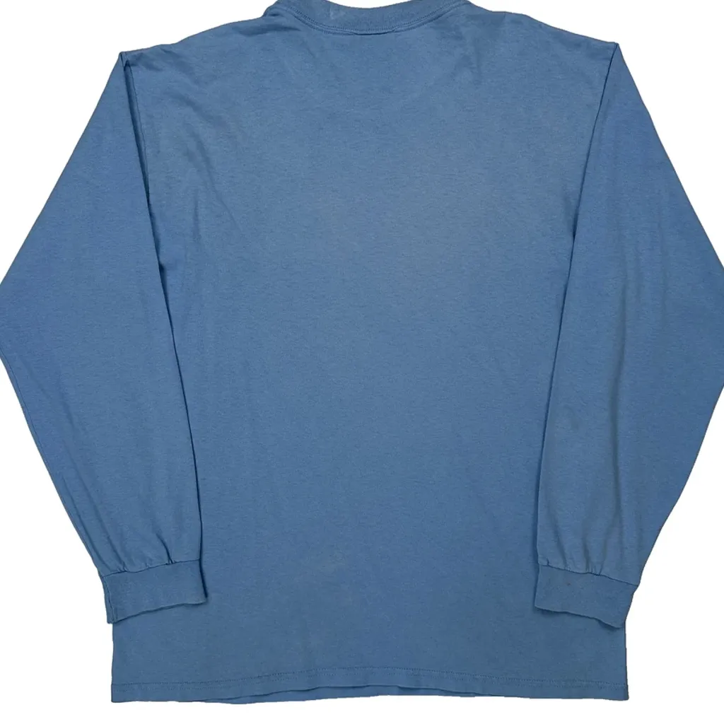 Nike Long Sleeve T-Shirt - Medium Blue Cotton - Image 6