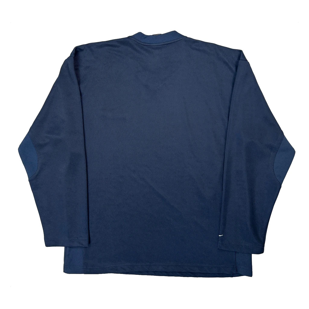 Nike Long Sleeve T-Shirt - XL Blue Cotton - Image 2