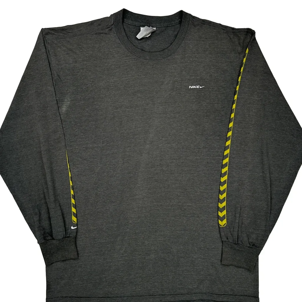 Nike Long Sleeve T-Shirt - Large Grey Cotton - Image 4