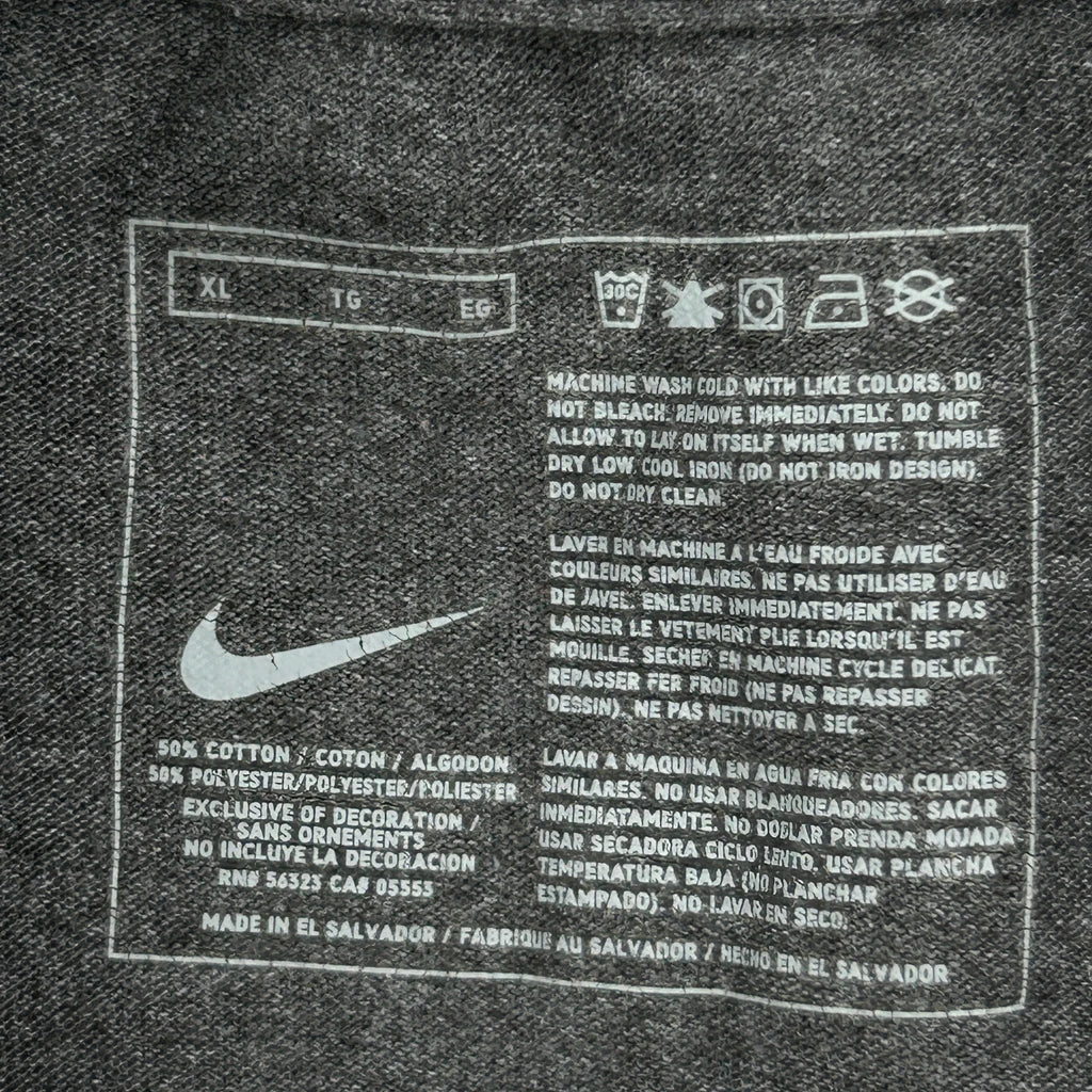 Nike Long Sleeve T-Shirt - XL Grey Cotton Blend - Image 3