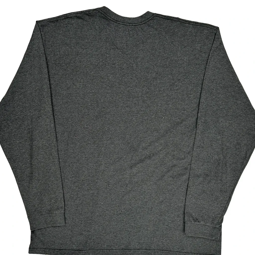 Nike Long Sleeve T-Shirt - XL Grey Cotton Blend - Image 6