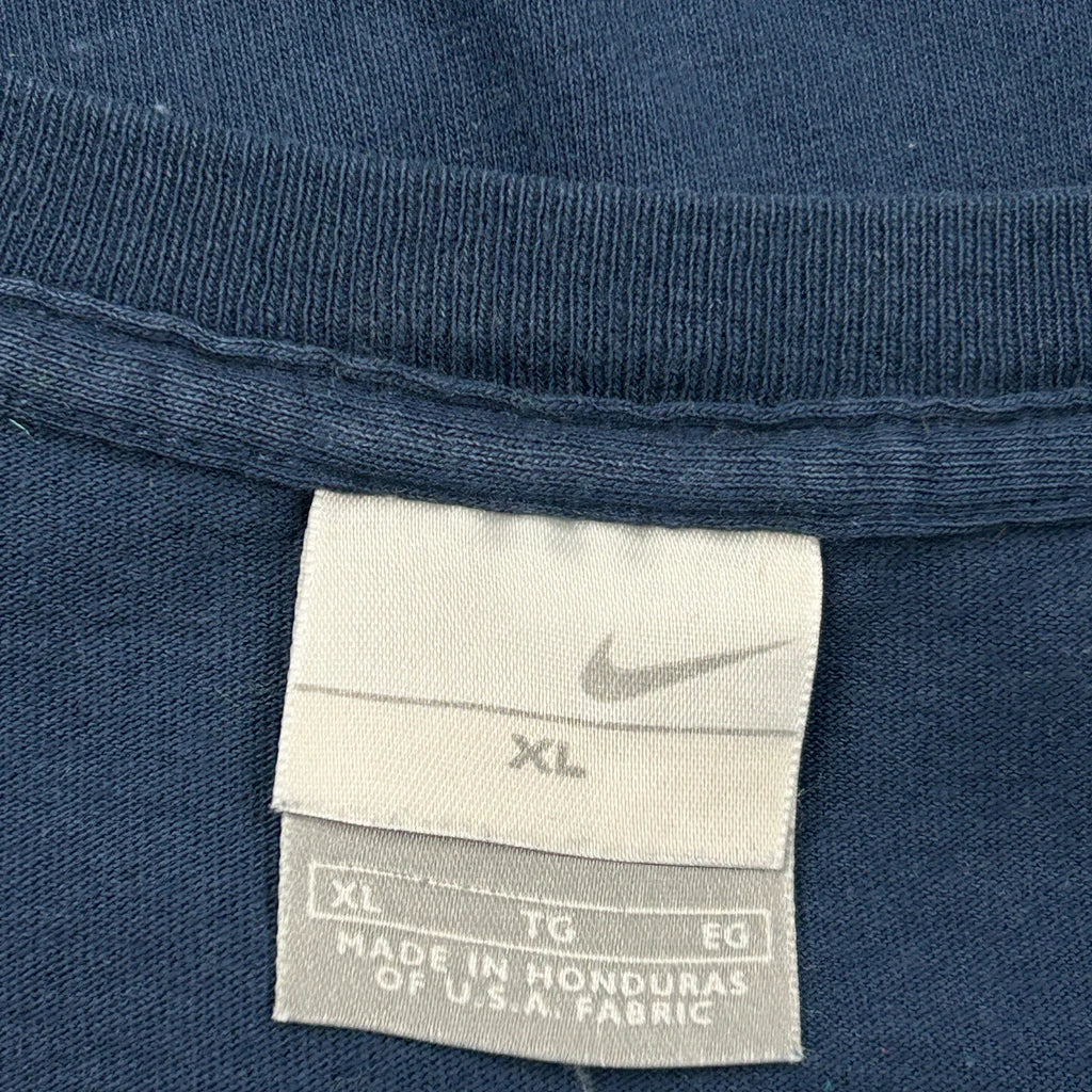 Nike College Long Sleeve T-Shirt - XL Navy Cotton - Image 3