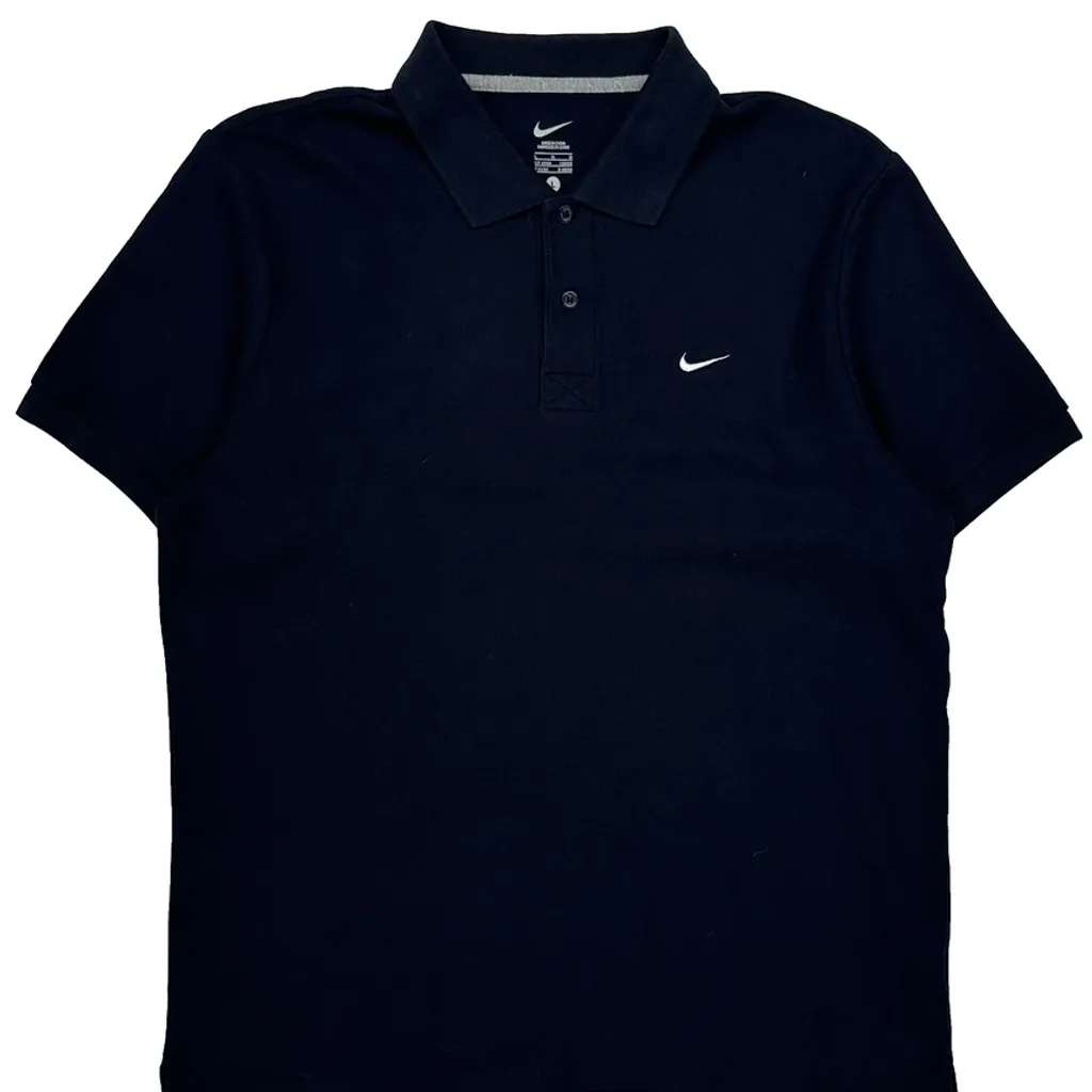 Nike Polo Shirt - Large Black Cotton - Image 4