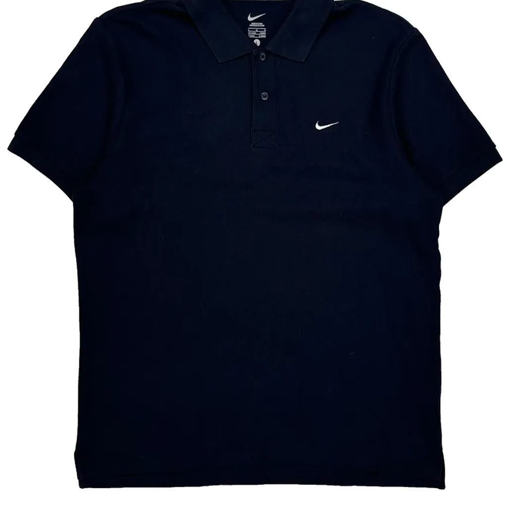 Nike Polo Shirt - Large Black Cotton - Image 5