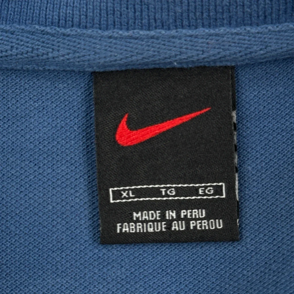 Nike Polo Shirt - XL Blue Cotton - Image 3