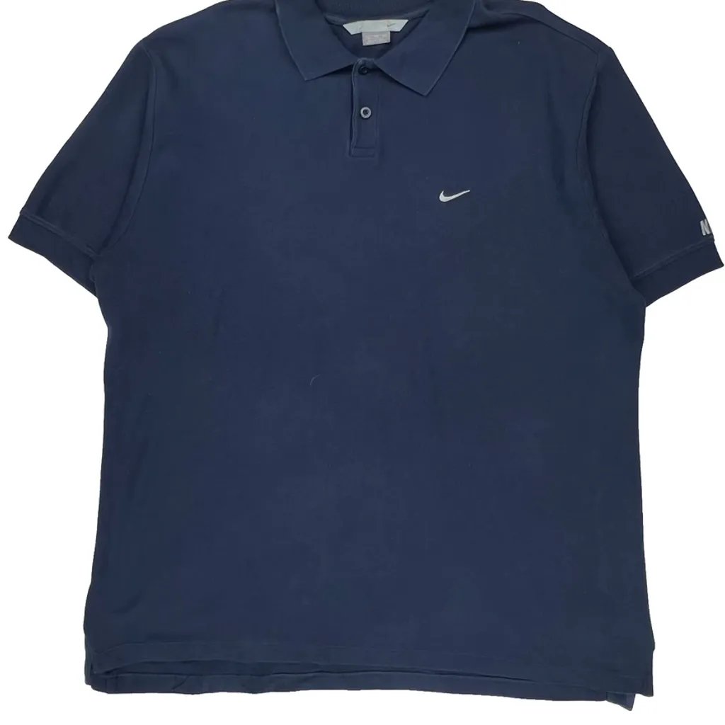 Nike Polo Shirt - 2XL Blue Cotton - Image 4