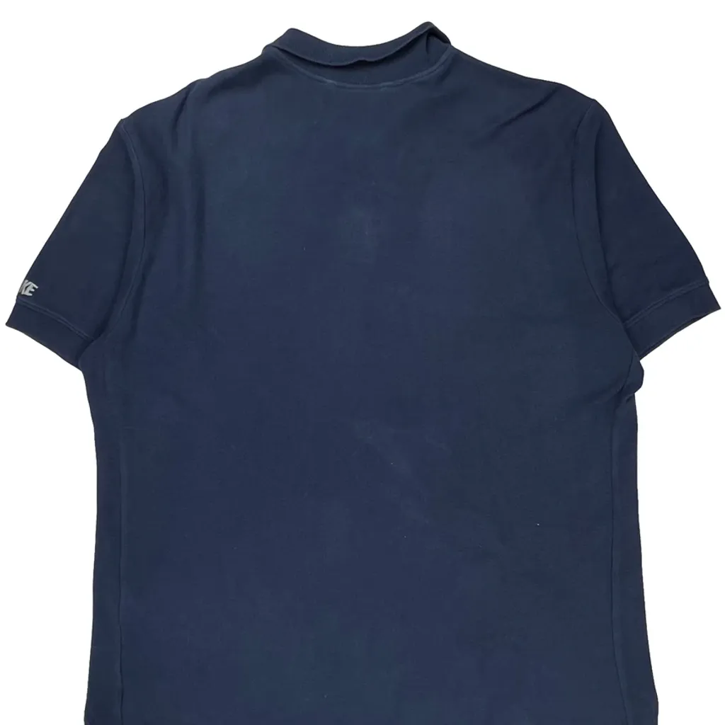 Nike Polo Shirt - 2XL Blue Cotton - Image 6